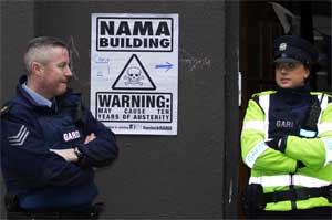 POlice outside the NAMA building - All rights reserved by Paul C Reynolds - used with permission