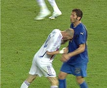 Violence that shocked the World. Zizou Zidane tries to explain the source of the Temple Bar Italian / French riot of 9/7/06