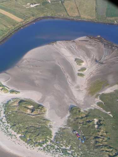 Rossport Solidarity Camp nestled in at the proposed landfall in Glengad