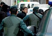 Arnadlo Otegi arrested by Guardia Civil at his house after bad weather stopped him going to court.