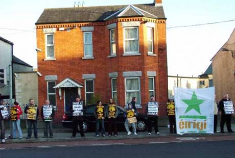 irg protest outside Bertie Ahern's constituency office