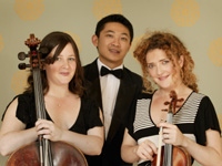 The Syrius Trio.  From left Jane O'Hara, Bobby Chen, Elizabeth Cooney.