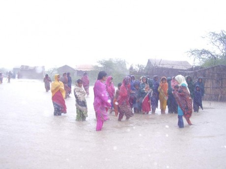 village in coastal area of thatta