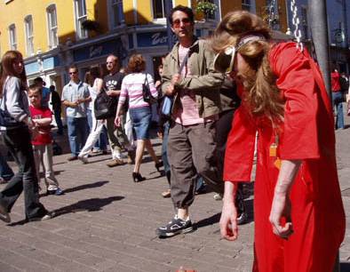 Black Pope in Shop street, Galway, shortly before Bush ensconced himself in Dromoland castle.