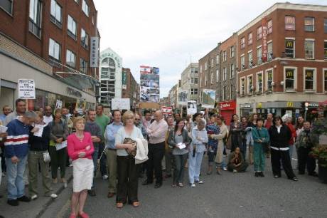 Section of crowd attending Limerick rally