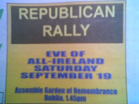 Annual Eve of All-Ireland Rally , Saturday 19 September 2009 , Dublin.