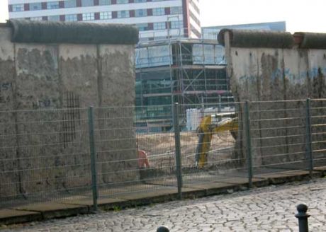 A surviving fragment of the Berlin wall