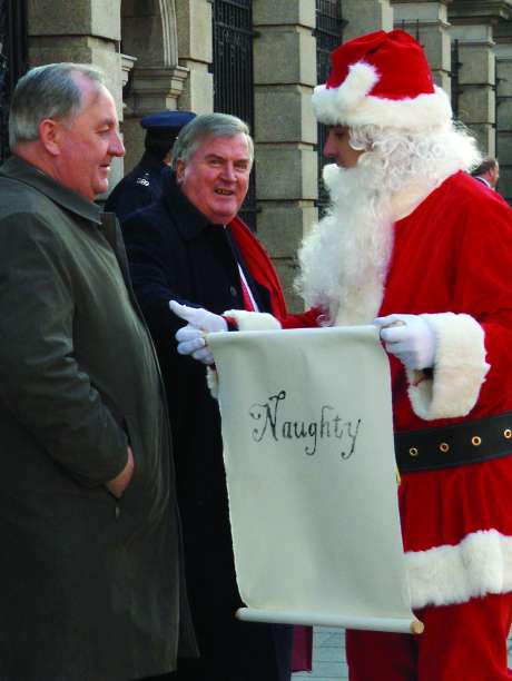 John Ellis TD is accosted by Santa