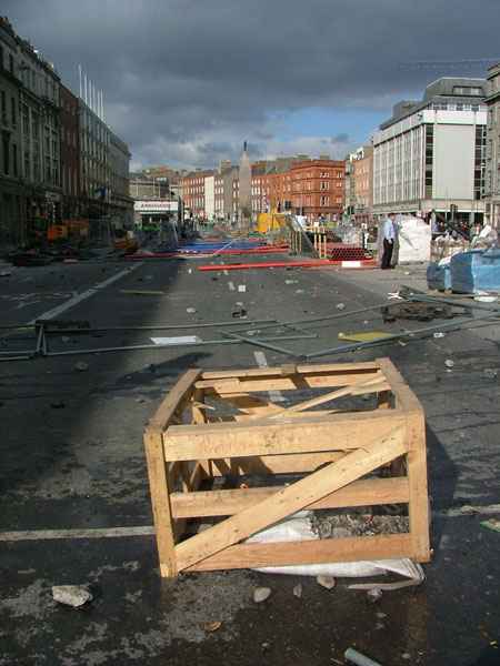 Burning Lump of Rubble on Waste-Strewn O Connell Street