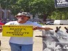 Brian in Parliament Sq during the criminal trial of the Pitstop Ploughshares