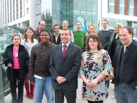 IUSY Presidium, Cllr Ciaran Lynch and members of Labour Youth