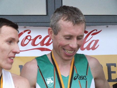 Seamus Power winner of the Ras.  Runner up (on the left) Mariuse Gieynski lead the Polish team to victory over the Irish in the men's event.