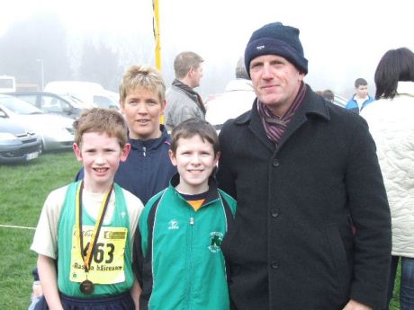 Geraldine Keenan and son Patrick - a medal winner.  And Seamus Rice, Jenkinstown, with son Daniel.