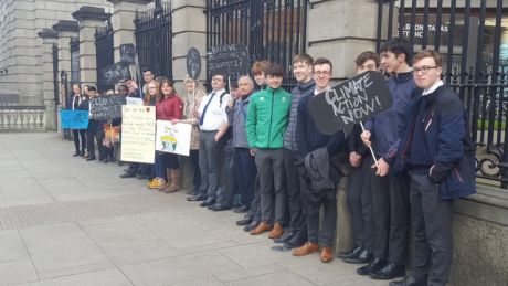 Students from three local schools join the weekly Friday for Future Climate Strike in Dublin