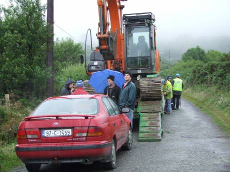 Stopping the digger in its tracks.