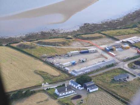 The Shell works compound in Rossport (complete with illegal septic tank) exempted from planning along with the pipeline itself