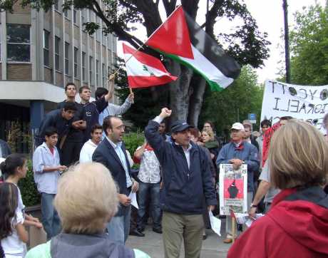 "Free Lebanon, Free Palestine, Free Iraq"