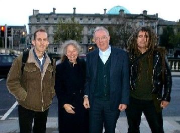 At a previous trial: Solidarity Damien, Kathy Kelly (Voices In The Wilderness), And Ciaron