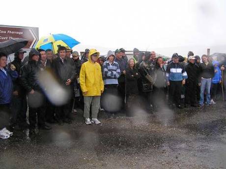 Damp walkers raring to go