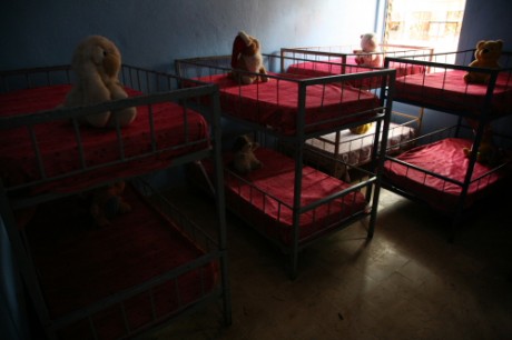 under fives dormitory in an orphanage near Kenscoff