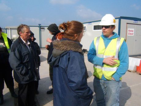 Chatting with Steve "stevie wonder" health and safety person on site.