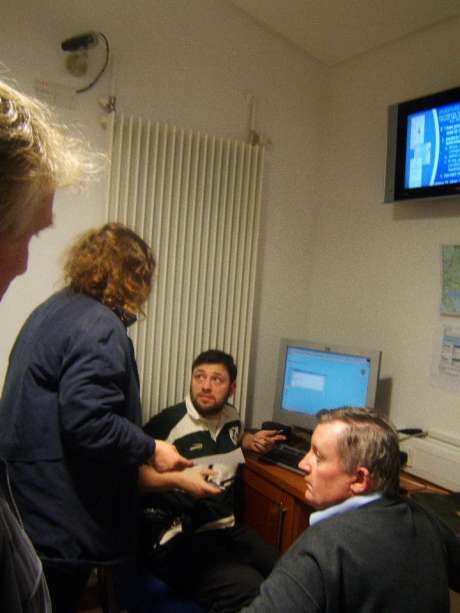 Shell to Sea campaigners view aluminium levels in Belmullet Mayo coco offices