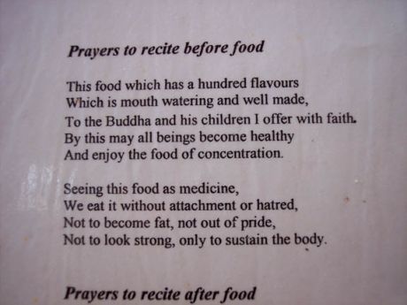 prayer before food