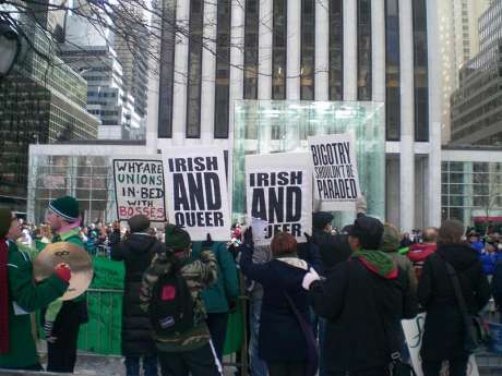 NYC St. Patrick's Day/Irish Queers protest against religious-right parade