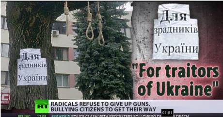 Nooses ready for 'traitors of Ukraine' -new nazi 'democrat's' show how they will deal with dissent