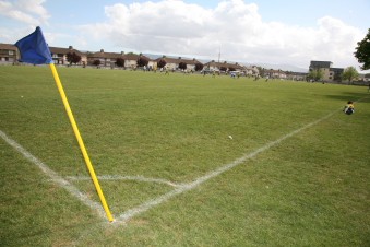Boring football pitch image, but apparently DCC have plans to Redevelop this park, ie build appartments under a PPP.