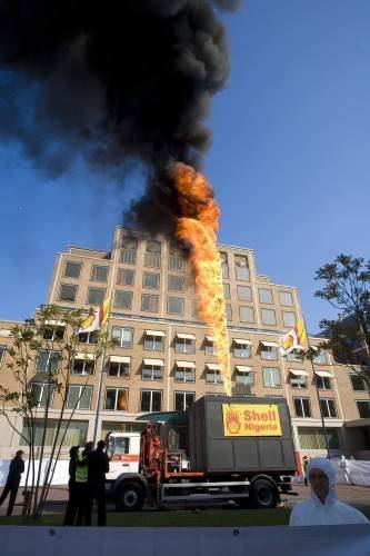 Gas Flare at Shell HQ