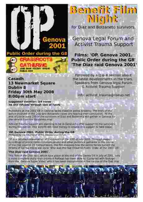 GG 2008 Genoa film night flyer