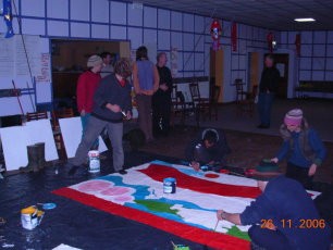Group banner painting