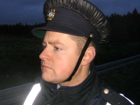 This officer was heard berating the protesters for not being local. He is from Cork.
