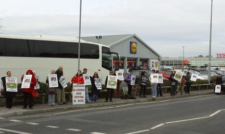 Protest against hare coursing at Edenderry, County Offaly