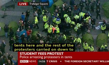 Occupy Trafalgar Square - quickly ended by cops