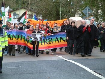 Marchers led by Deirdre Clancy