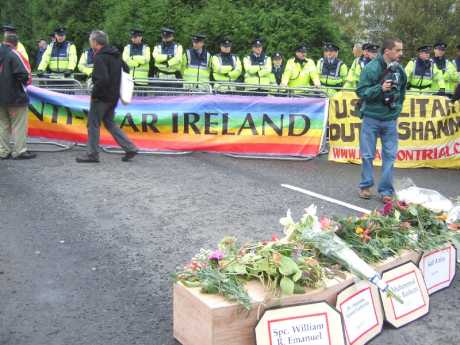 Anti-War Ireland (Cork) banner