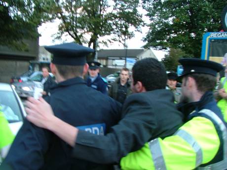 Heavy handed garda tactics