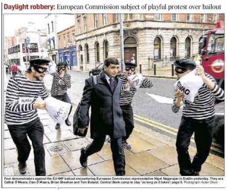#Occupydamestreet makes front page Irish news