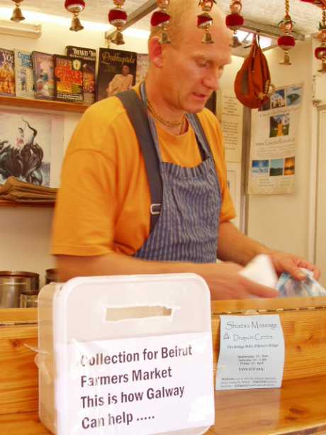 Uwe of the Govinda (who loves cows) stall.