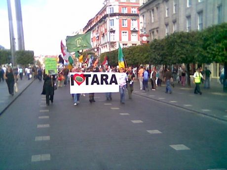 'Save Tara' parade on O'Connell Street .