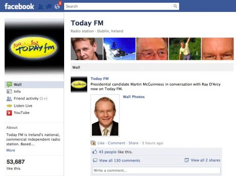 Ray Darcy chats to Martin McGuinness on Today FM today